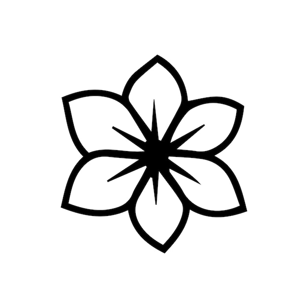 Una flor negra y blanca con un centro blanco 2
