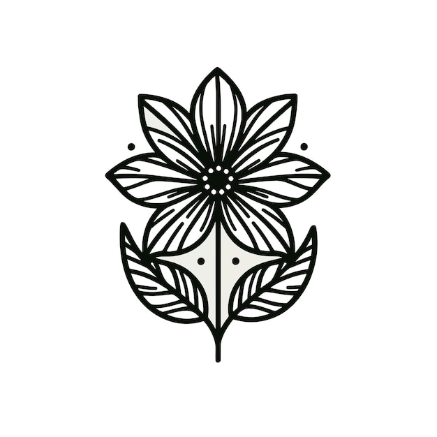 flor negra y blanca