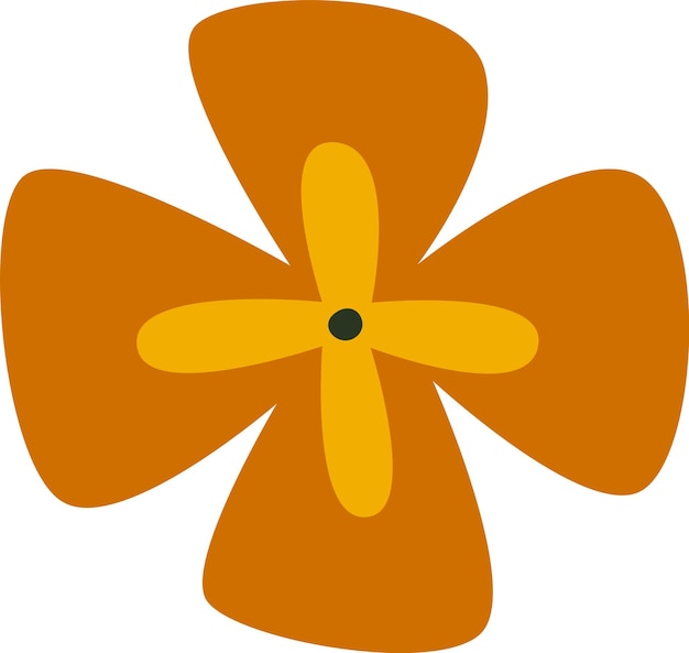 Flor de otoño dibujada a mano