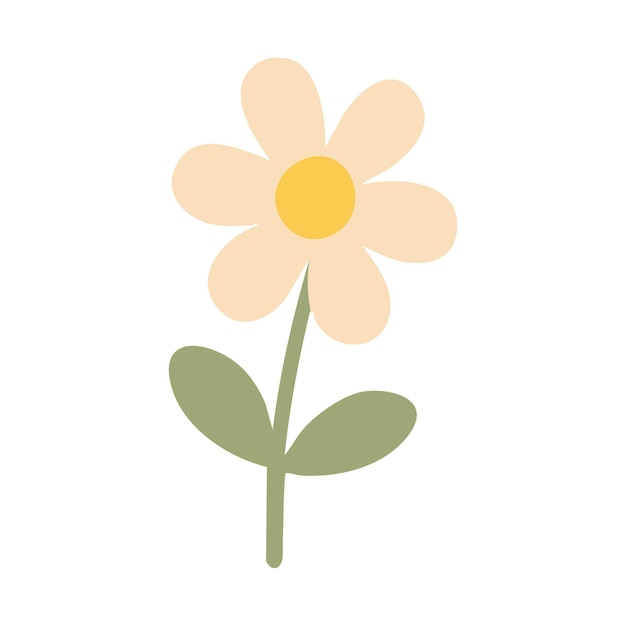 Flor pastel sencilla