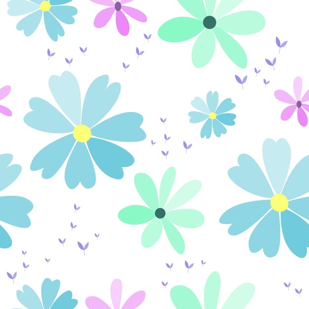 Flor de patrones sin fisuras Fondo floral abstracto