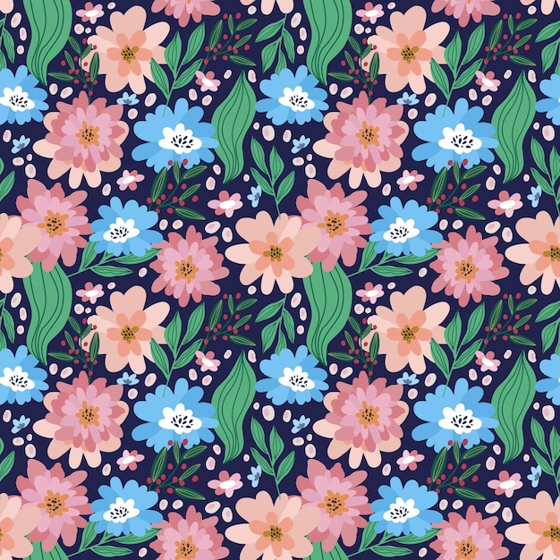Flor de patrones sin fisuras. Se puede utilizar para tela, etc.