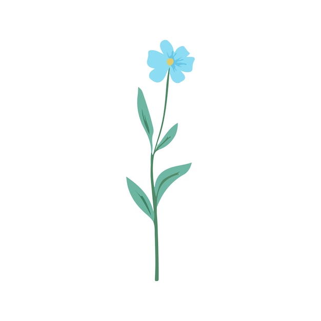 Flor de primavera Diseño de iconas florales botánicas Planta de jardín sobre fondo blanco Vector plano colorido