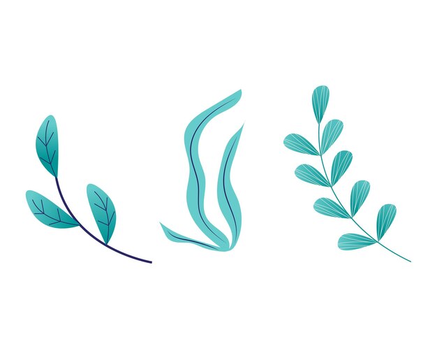 Flor de primavera de hierba rica brillante crecer aislado en blanco ilustración de vector de dibujos animados hoja verde en