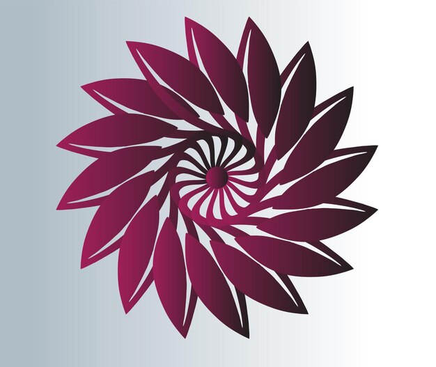 una flor púrpura con el diseño del logotipo