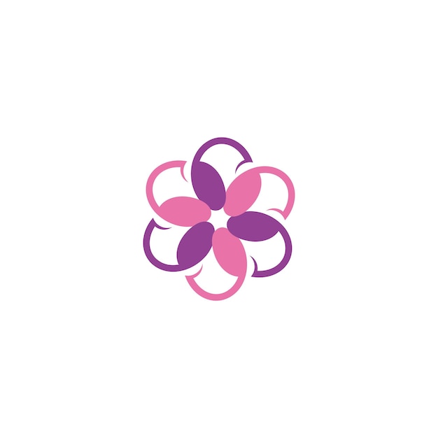 una flor púrpura y rosa está en un fondo blanco