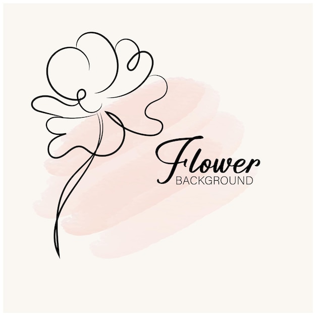 una flor que dice flor en la parte inferior