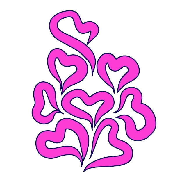 Flor retro en estilo abstracto Diseño moderno de moda Arte trippy abstracto Retro y2k floral psicodélico aislado Y2k Flower power