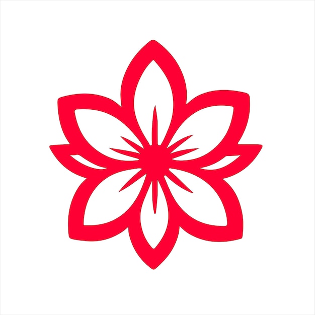 una flor roja con un centro blanco