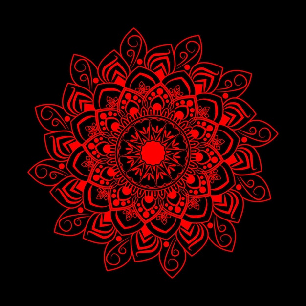 una flor roja y negra se muestra con un diseño rojo