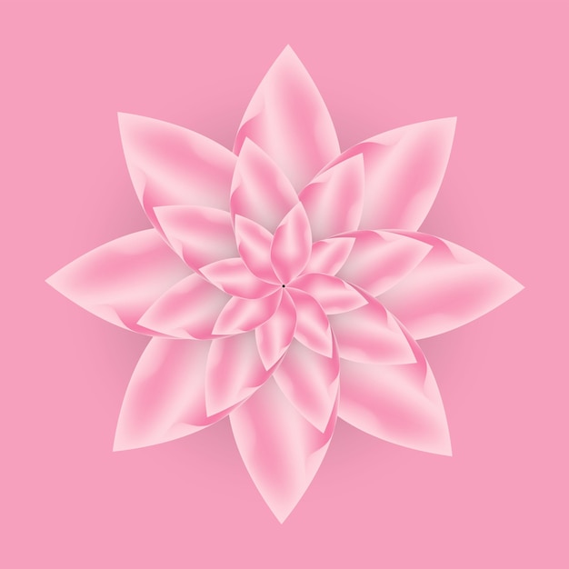 Una flor rosa para el Día de la Madre, un estandarte, un telón de fondo web, un color rosa, un concepto de arte para el Día Internacional de la Mujer, un diseño de plantillas de ilustraciones vectoriales para postales.