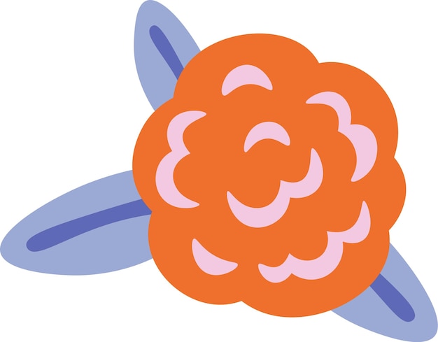 La flor de la rosa de dibujos animados