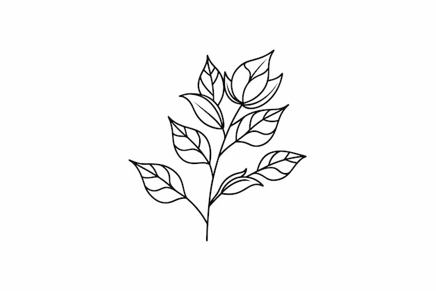 Flor de rosa para elemento de diseño y páginas de libros para colorear para niños