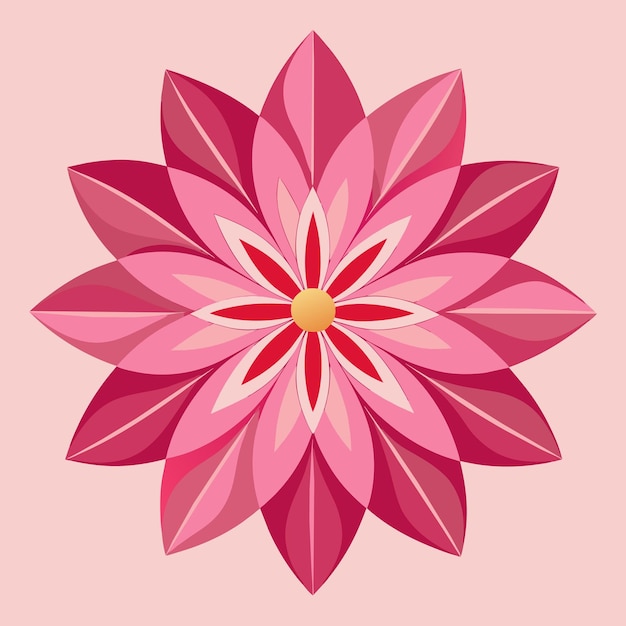 una flor rosa con un gran centro rosa