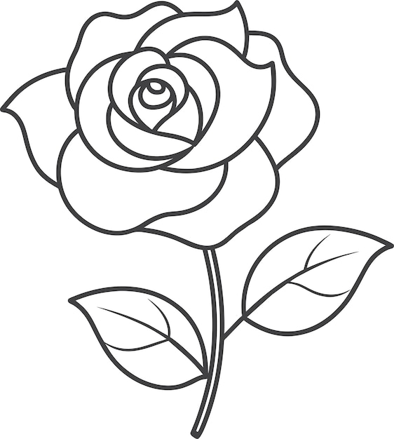 Una flor de rosa con una ilustración vectorial