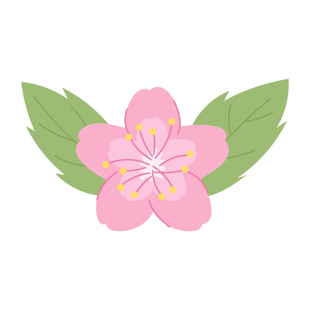 La flor del sakura La flor rosada Ilustración vectorial