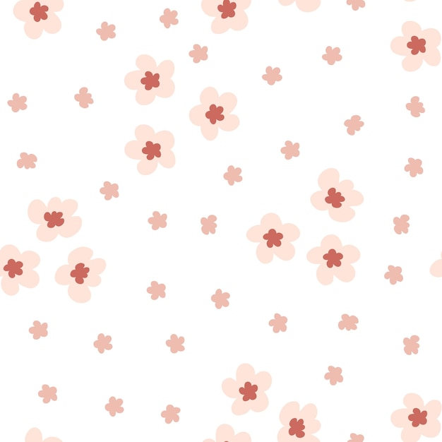 Vector flor de sakura de primavera patrón sin costuras impresión japonesa para papel de tee textil y tela
