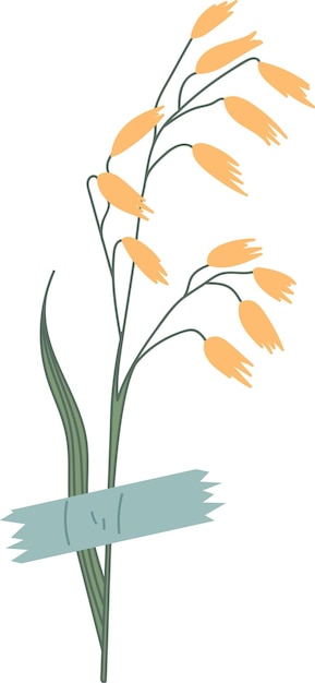 Flor silvestre con cinta de washi