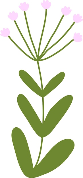 Flor simple dibujada a mano