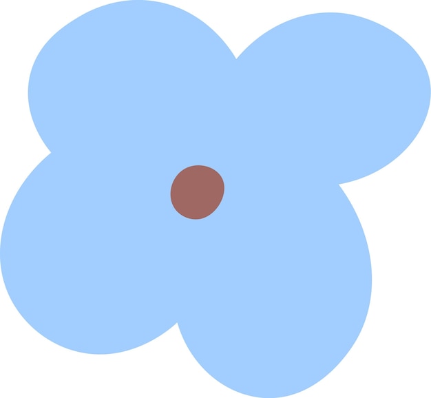 Flor simple dibujada a mano