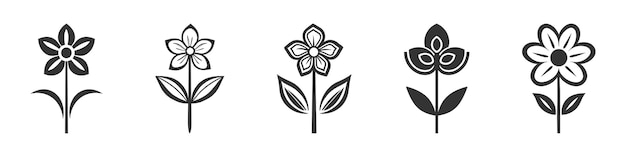 Flor simple icono ilustración vectorial