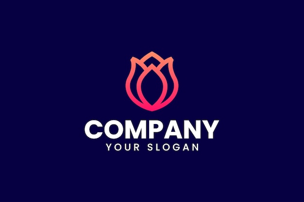 flor de tulipanes diseño de logotipo moderno para una empresa de moda boutique y joyas