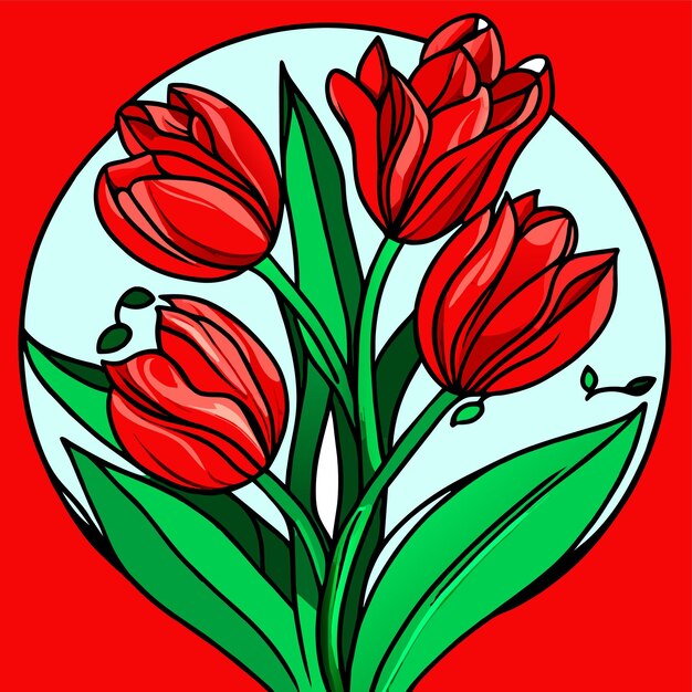 La flor de los tulipanes