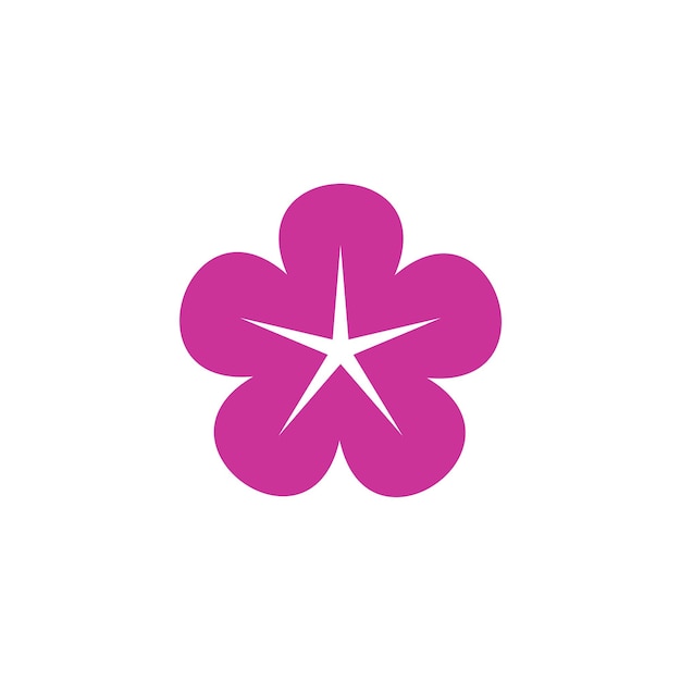 flor vectorial libre con brillo de estrella tema para el logotipo de la empresa