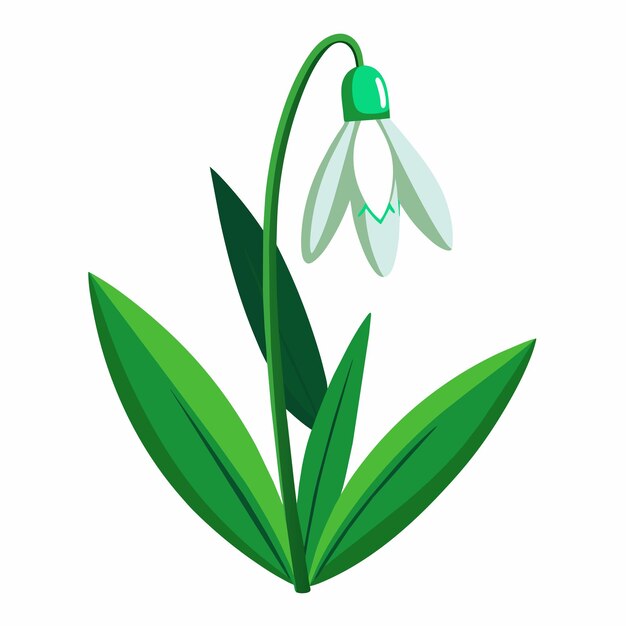 una flor verde con un brote verde que dice quot primavera quot