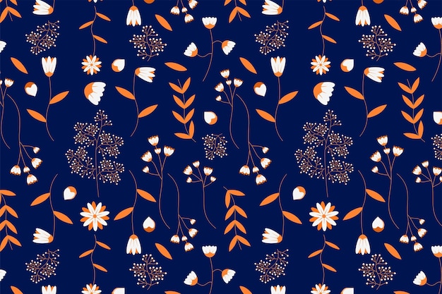 Floral flor de primavera pétalos abstractos diseño elegante patrón de repetición sin costuras
