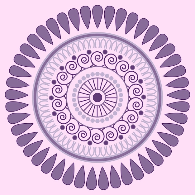 Floral Ornamental Mandala Vector Diseño Mandala Motivo Boda Decoración Doodle Diseño Redondo