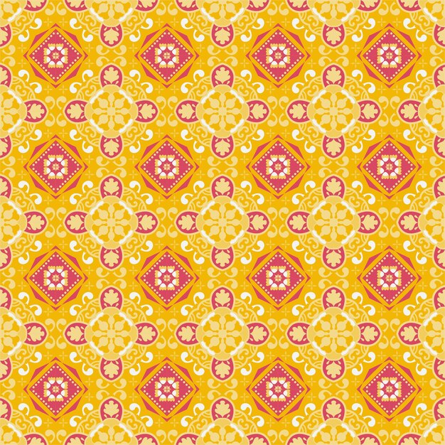 Floral de patrones sin fisuras fondo jardín naturaleza damasco arte aborigen