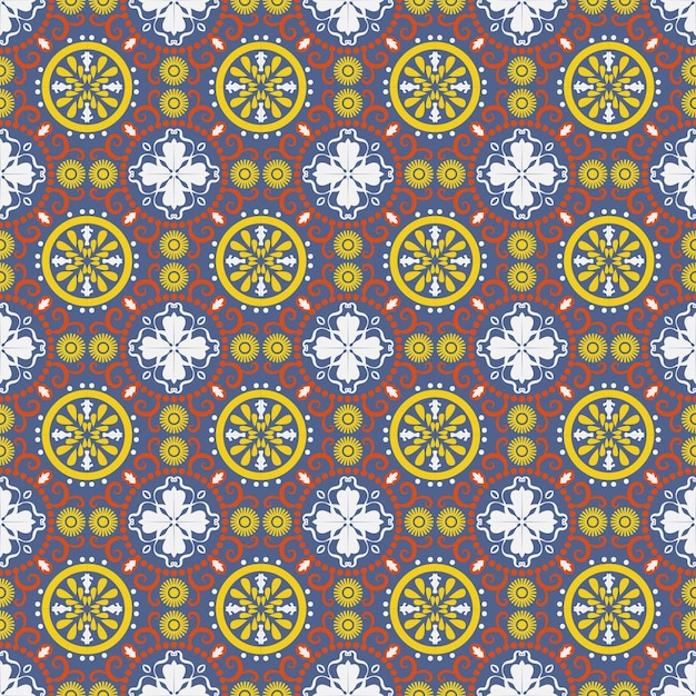 Floral de patrones sin fisuras fondo jardín naturaleza damasco arte aborigen