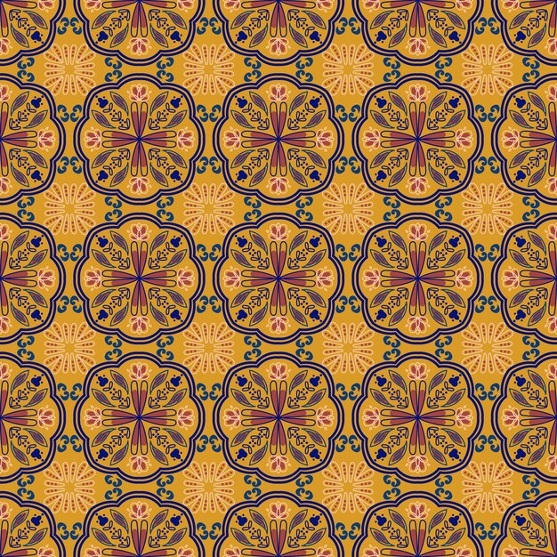 Floral de patrones sin fisuras fondo jardín naturaleza damasco ornamento aborigen arte