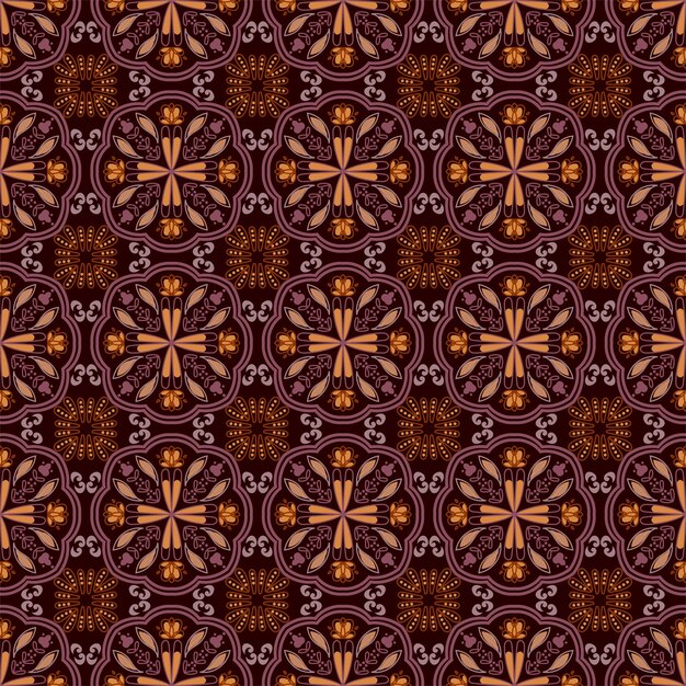 Floral de patrones sin fisuras fondo jardín naturaleza damasco ornamento aborigen arte