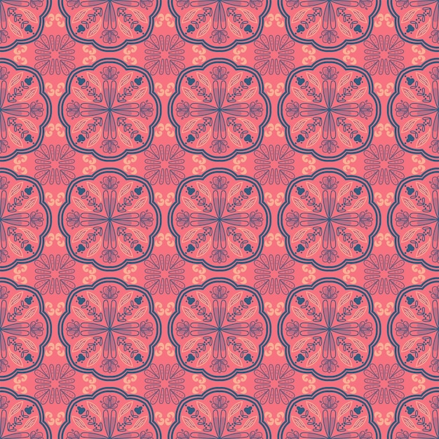 Floral de patrones sin fisuras fondo jardín naturaleza damasco ornamento aborigen arte
