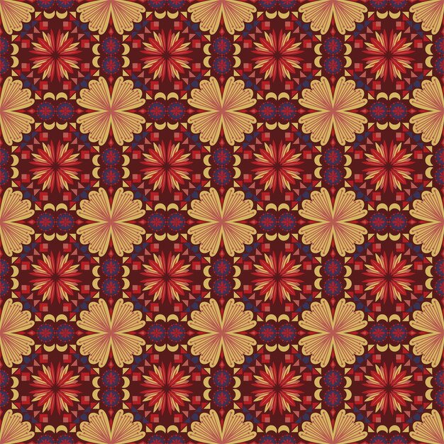 Floral de patrones sin fisuras fondo jardín naturaleza damasco ornamento aborigen arte