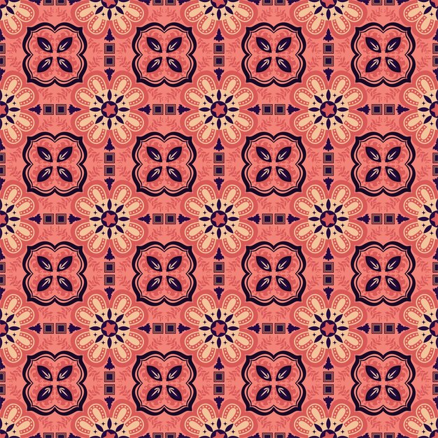 Floral de patrones sin fisuras fondo jardín naturaleza damasco ornamento aborigen arte