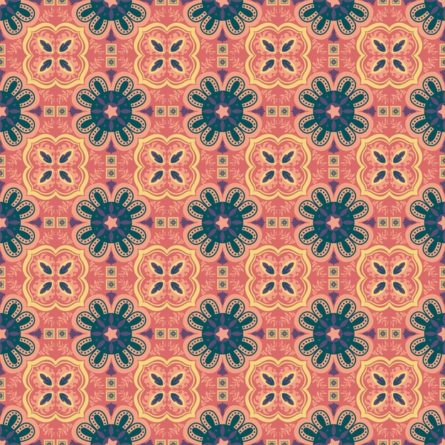 Floral de patrones sin fisuras fondo jardín naturaleza damasco ornamento aborigen arte