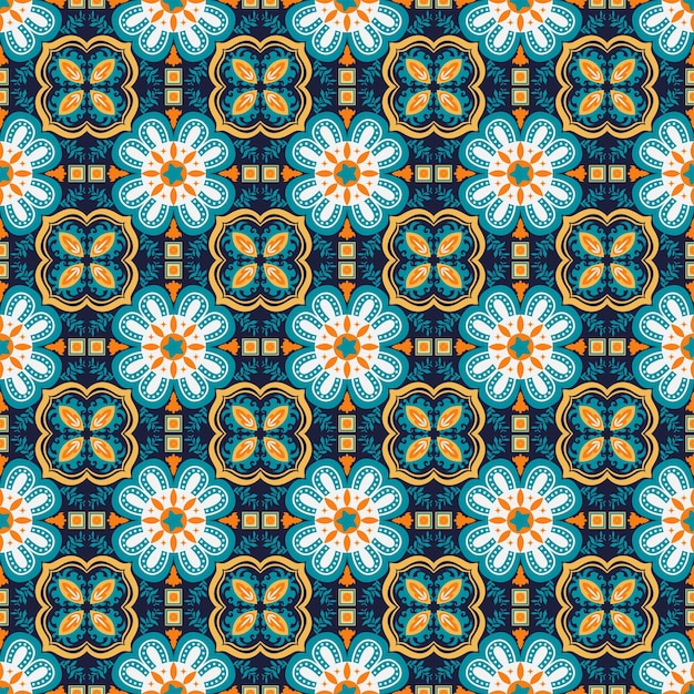 Floral de patrones sin fisuras fondo jardín naturaleza damasco ornamento aborigen arte