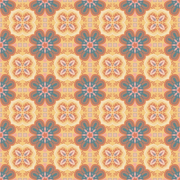 Floral de patrones sin fisuras fondo jardín naturaleza damasco ornamento aborigen arte