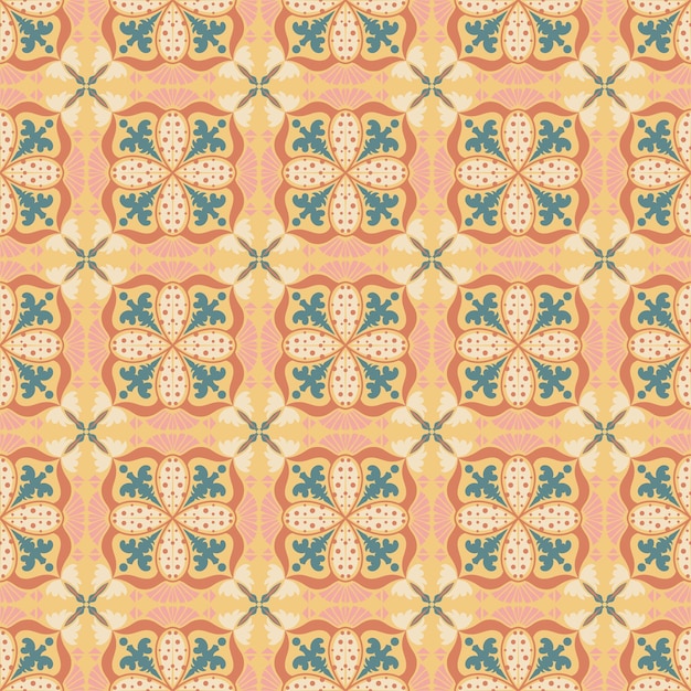 Floral de patrones sin fisuras fondo jardín naturaleza damasco ornamento aborigen arte