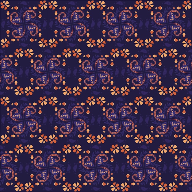 Floral de patrones sin fisuras fondo jardín naturaleza damasco ornamento aborigen arte