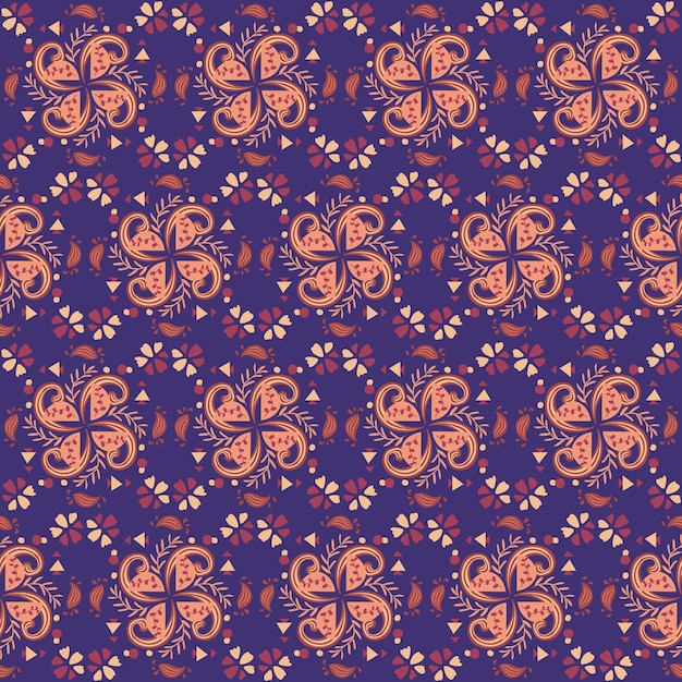 Floral de patrones sin fisuras fondo jardín naturaleza damasco ornamento aborigen arte
