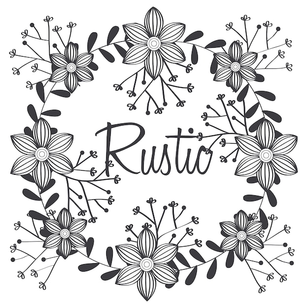 Floral rústico