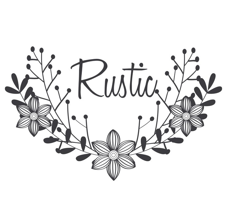 Vector floral rústico