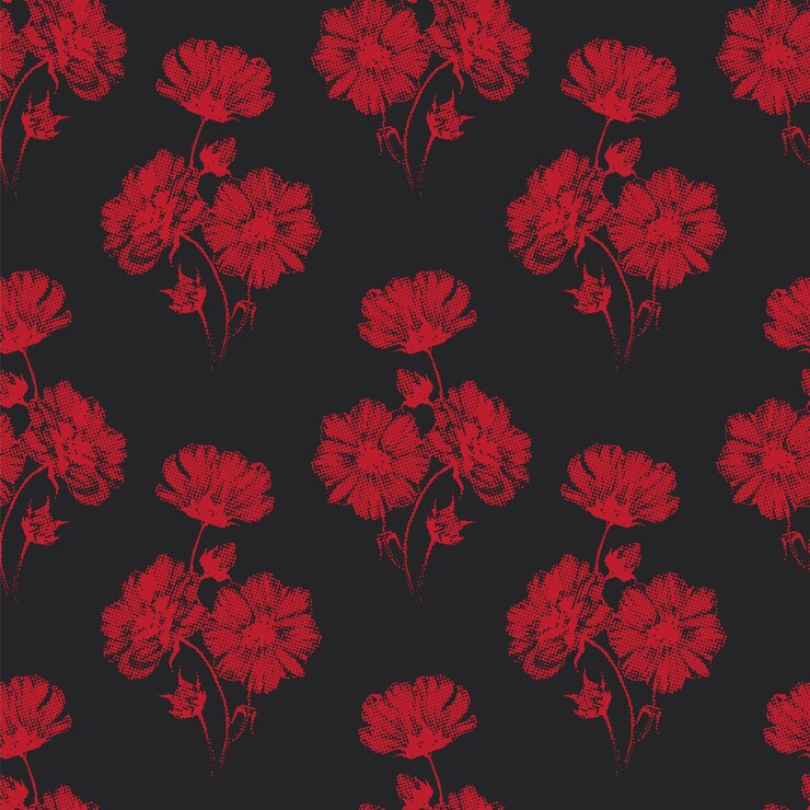 Floral Seamless Vector Ilustración de fondo de patrón Todo el diseño de flores listo para imprimir