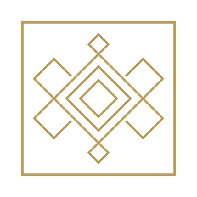 Florece el diseño del vector del logotipo de los adornos victorianos
