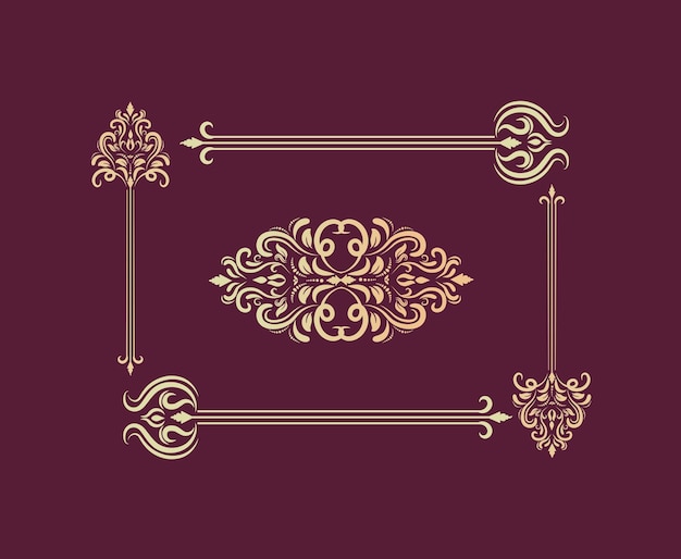 Florecer borde decorativo marco vintage borde floral marco Diseño ornamental borde de encaje
