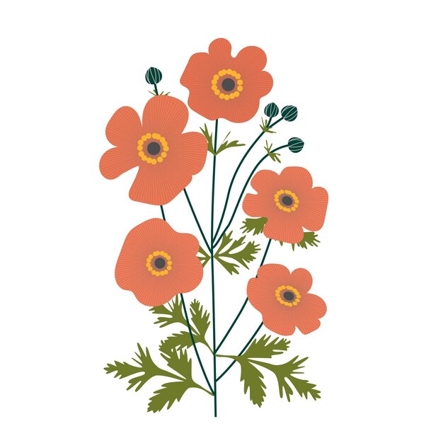 Las flores abstractas modernas